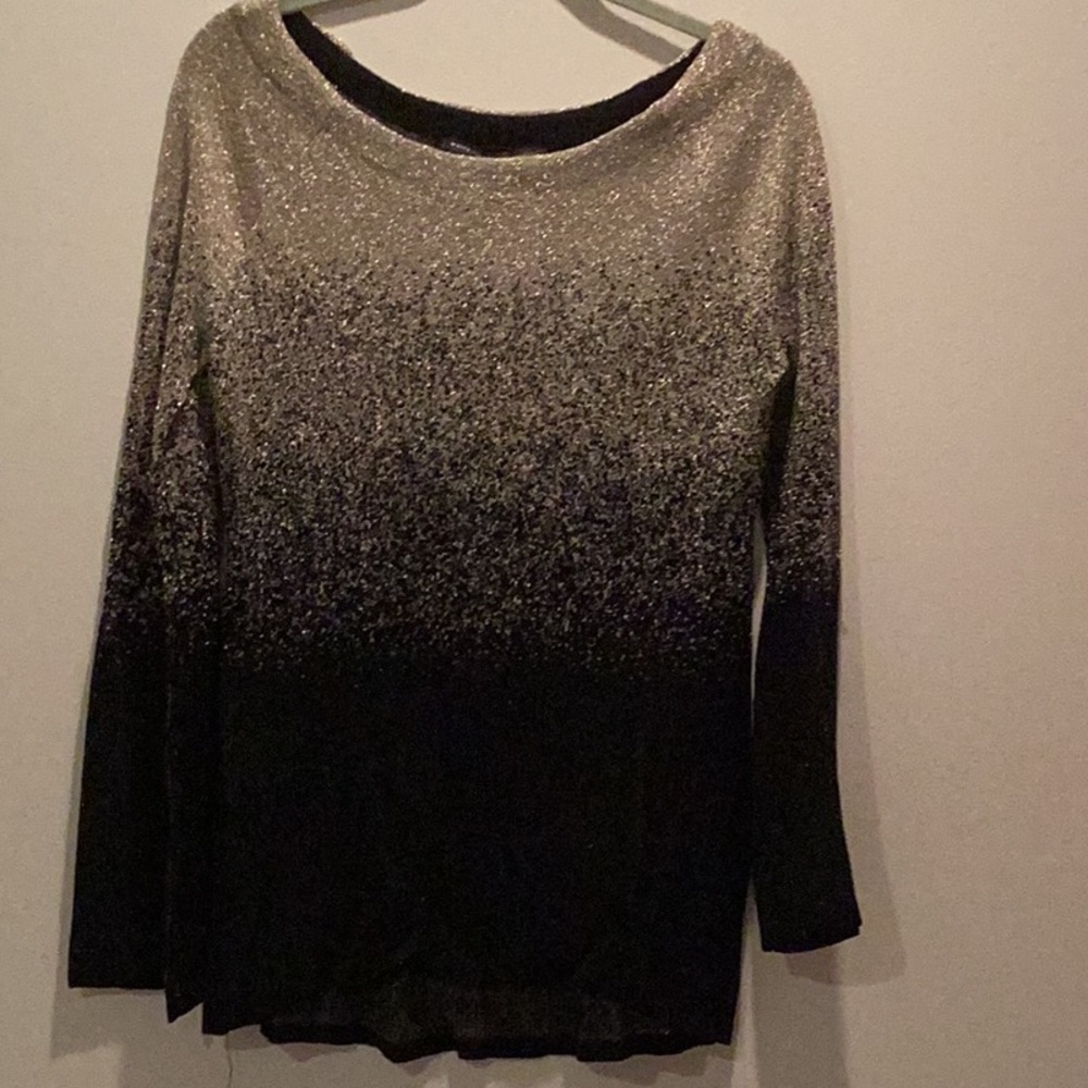 White House Black Market size s black and gold sweater